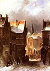 Charles Henri Joseph Leickert A Dutch Town in Winter painting